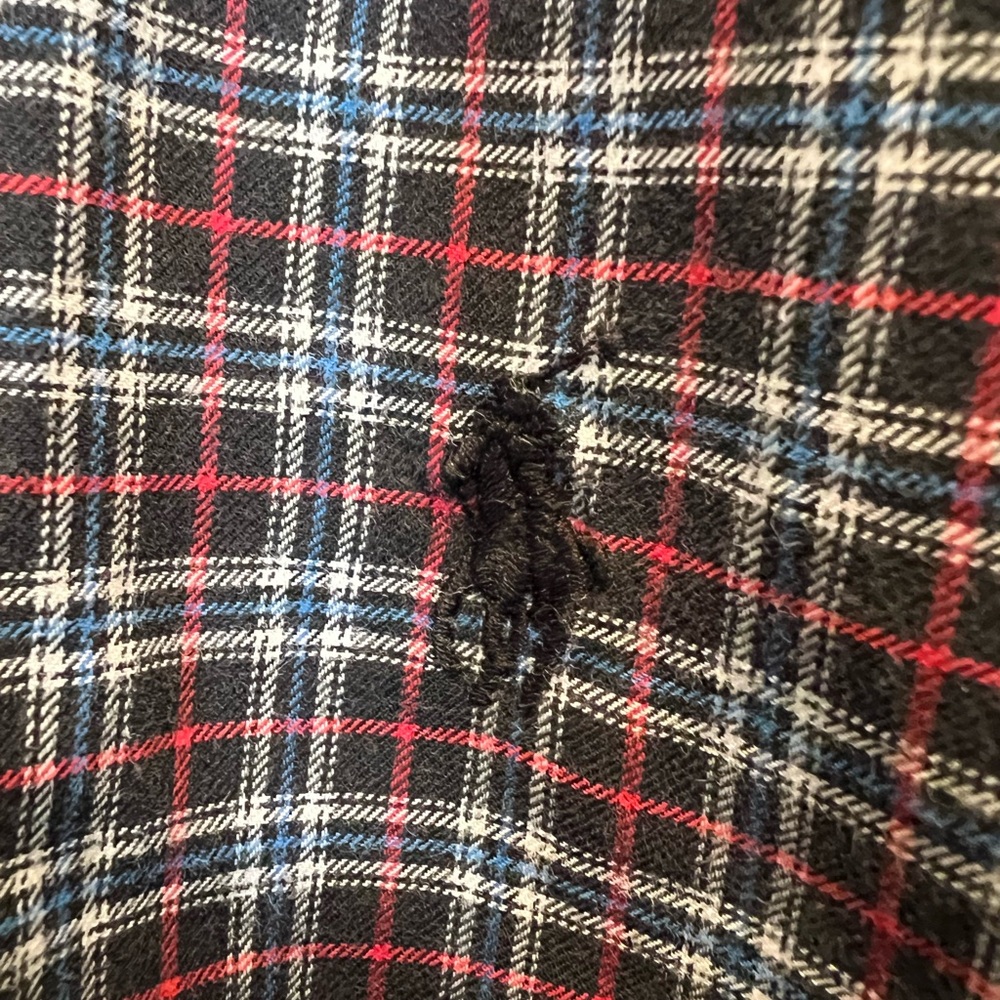 Ralph Lauren Red Blue Black Checkered 100% Cotton Shirt Black Pony Sz Medium - Picture 2 of 12